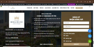 Form thông tin khi đăng kí mua căn hộ tại chung cư Vũ Yên